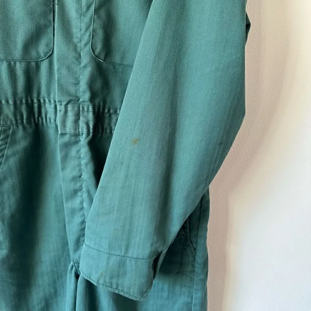 Big Mac JCPenney Vintage RARE Color Men’s Teal Green Mechanic Work Coveralls Jum - Picture 11 of 15